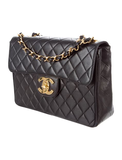 authentic chanel vintage jumbo classic flap bag|original Chanel classic flap bag.